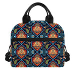 Indian Floral Paisley Pattern Print Insulated Lunch Bag