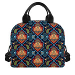 Indian Floral Paisley Pattern Print Insulated Lunch Bag