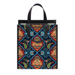 Indian Floral Paisley Pattern Print Insulated Lunch Tote