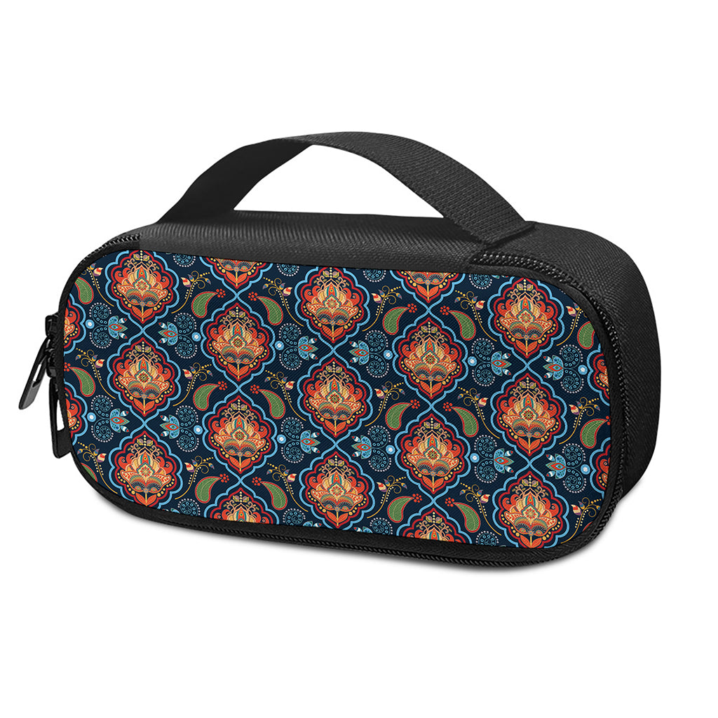 Indian Floral Paisley Pattern Print Insulin Cooler Travel Case