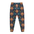 Indian Floral Paisley Pattern Print Jogger Pants