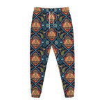 Indian Floral Paisley Pattern Print Jogger Pants