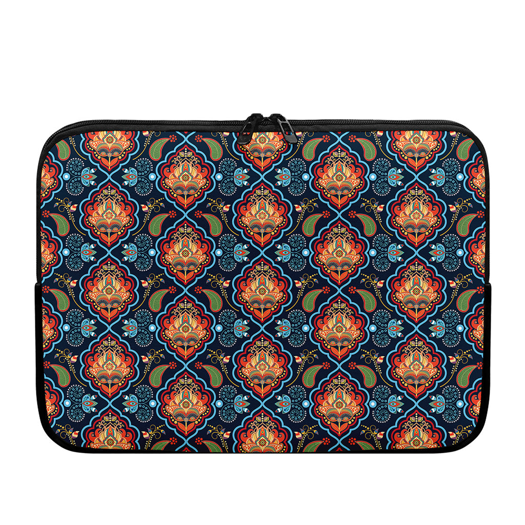Indian Floral Paisley Pattern Print Laptop Sleeve