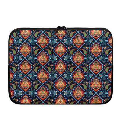 Indian Floral Paisley Pattern Print Laptop Sleeve