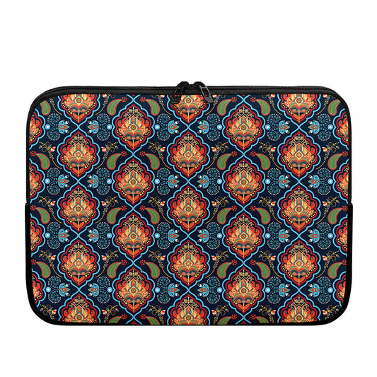 Indian Floral Paisley Pattern Print Laptop Sleeve