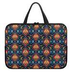 Indian Floral Paisley Pattern Print Laptop Sleeve With Handle