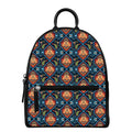 Indian Floral Paisley Pattern Print Leather Backpack