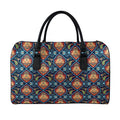 Indian Floral Paisley Pattern Print Leather Duffel Bag