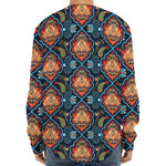 Indian Floral Paisley Pattern Print Long Sleeve Baseball Jersey