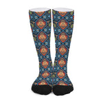 Indian Floral Paisley Pattern Print Long Socks