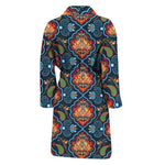 Indian Floral Paisley Pattern Print Men's Bathrobe