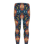 Indian Floral Paisley Pattern Print Men's leggings