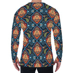 Indian Floral Paisley Pattern Print Men's Long Sleeve T-Shirt