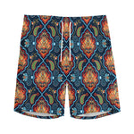 Indian Floral Paisley Pattern Print Men's Sports Shorts