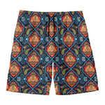 Indian Floral Paisley Pattern Print Men's Swim Trunks