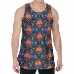 Indian Floral Paisley Pattern Print Men's Velvet Tank Top