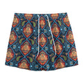 Indian Floral Paisley Pattern Print Mesh Shorts