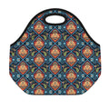Indian Floral Paisley Pattern Print Neoprene Lunch Bag