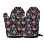 Indian Floral Paisley Pattern Print Oven Mitts