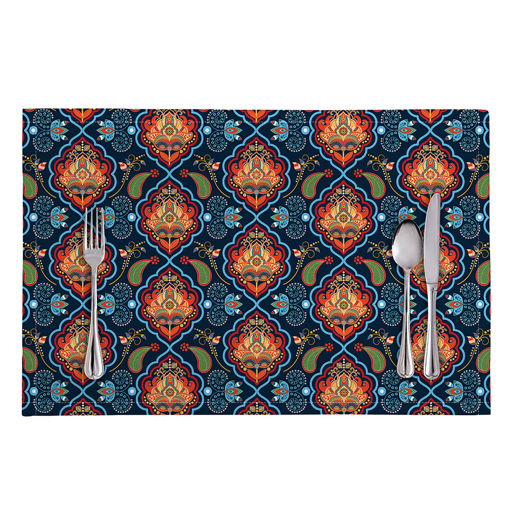 Indian Floral Paisley Pattern Print Placemat