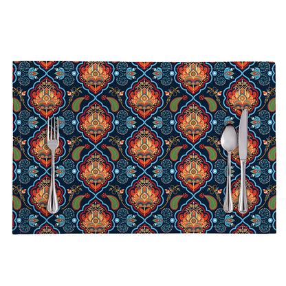 Indian Floral Paisley Pattern Print Placemat