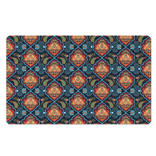 Indian Floral Paisley Pattern Print Polyester Doormat