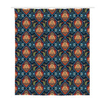 Indian Floral Paisley Pattern Print Polyester Shower Curtain