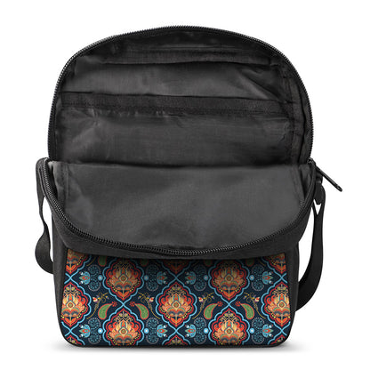Indian Floral Paisley Pattern Print Rectangular Crossbody Bag