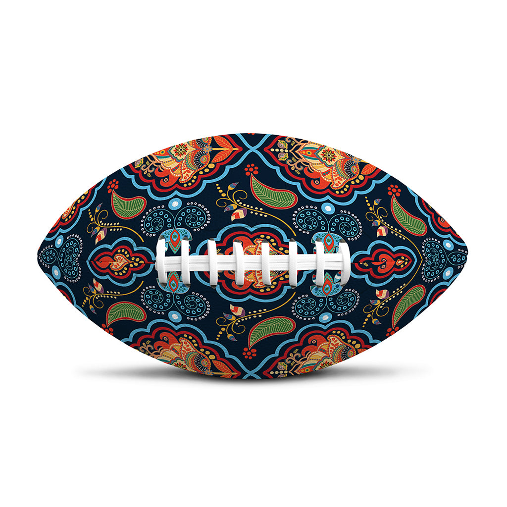 Indian Floral Paisley Pattern Print Rugby Ball