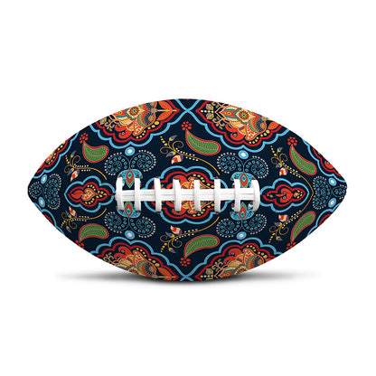 Indian Floral Paisley Pattern Print Rugby Ball