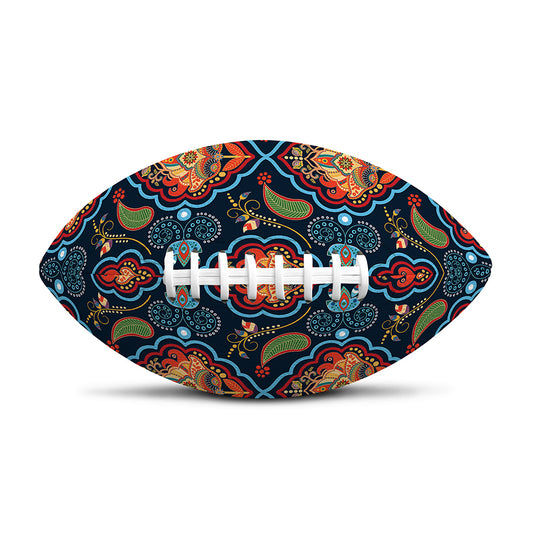 Indian Floral Paisley Pattern Print Rugby Ball