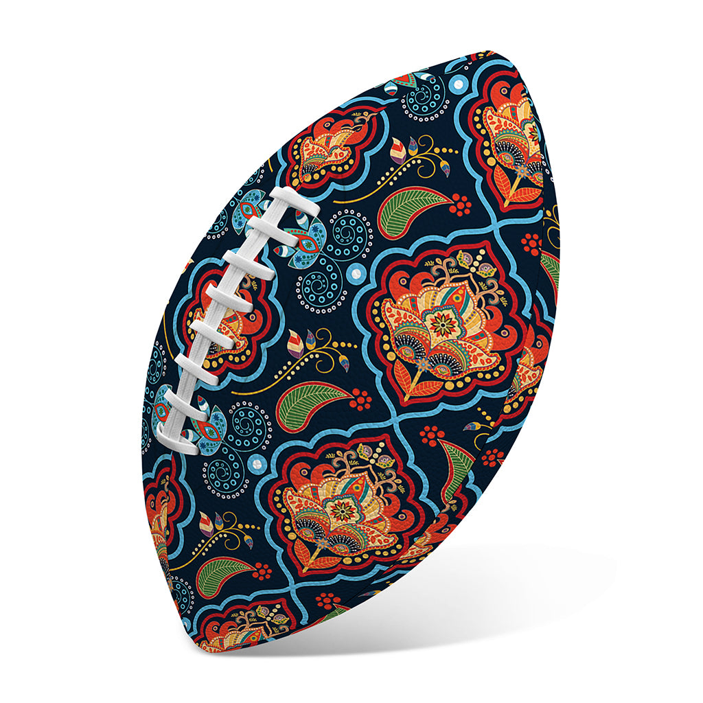 Indian Floral Paisley Pattern Print Rugby Ball