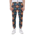 Indian Floral Paisley Pattern Print Joggers