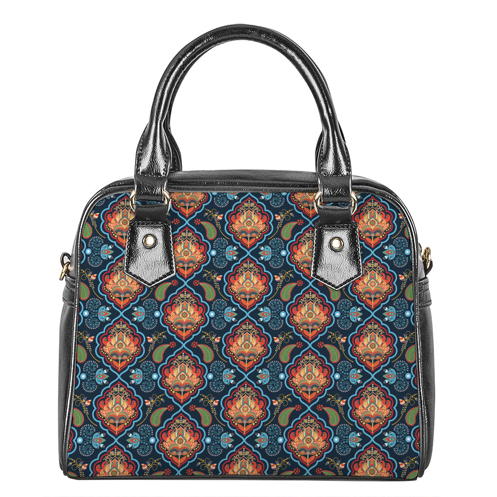 Indian Floral Paisley Pattern Print Shoulder Handbag