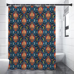 Indian Floral Paisley Pattern Print Shower Curtain