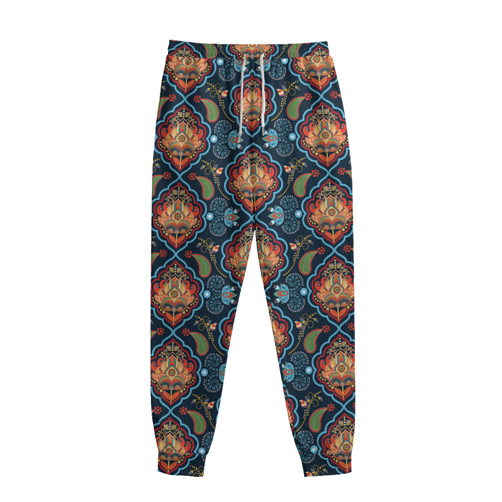 Indian Floral Paisley Pattern Print Sweatpants