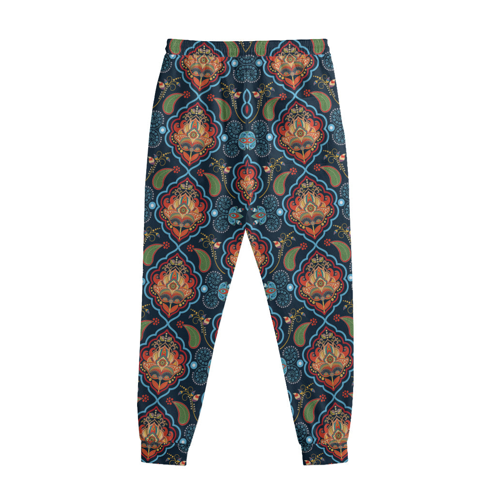 Indian Floral Paisley Pattern Print Sweatpants