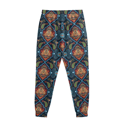 Indian Floral Paisley Pattern Print Sweatpants