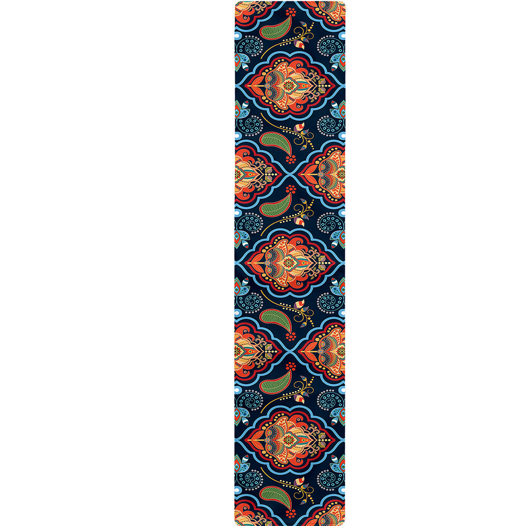 Indian Floral Paisley Pattern Print Table Runner