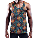 Indian Floral Paisley Pattern Print Training Tank Top