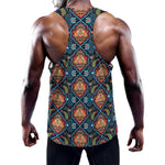 Indian Floral Paisley Pattern Print Training Tank Top