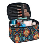 Indian Floral Paisley Pattern Print Travel Makeup Bag