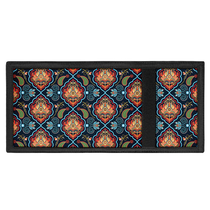 Indian Floral Paisley Pattern Print Trifold Wallet