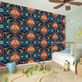 Indian Floral Paisley Pattern Print Wall Sticker