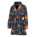 Indian Floral Paisley Pattern Print Women's Bathrobe