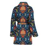 Indian Floral Paisley Pattern Print Women's Bathrobe