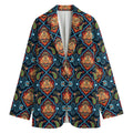 Indian Floral Paisley Pattern Print Women's Cotton Blazer