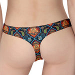 Indian Floral Paisley Pattern Print Women's Thong