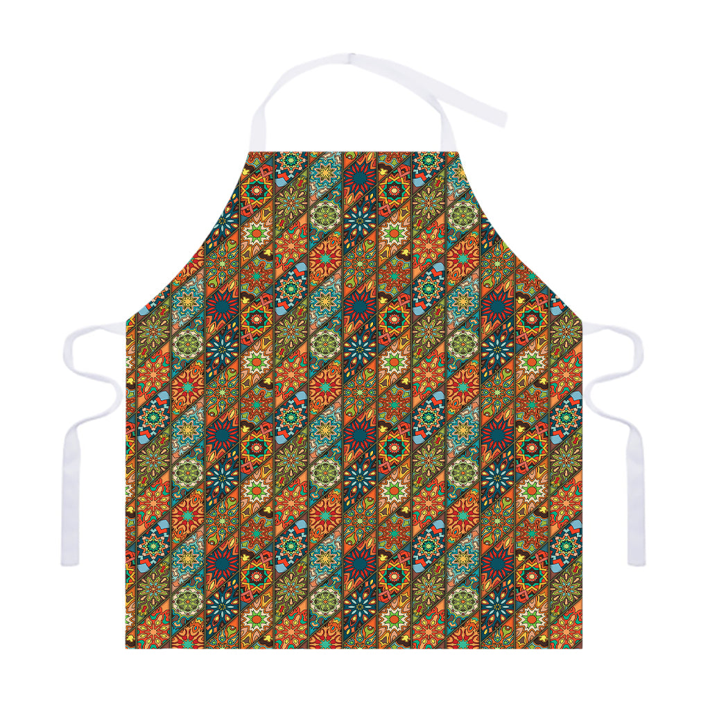 Indian Floral Patchwork Pattern Print Adjustable Apron