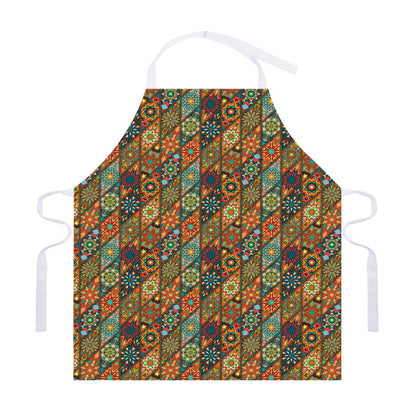 Indian Floral Patchwork Pattern Print Adjustable Apron